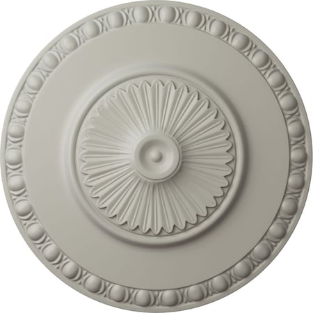 Ekena Millwork Lyon Ceiling Medallion (Fits Canopies up to 3 5/8"), Hand-Painted Pot of Cream, 23 1/2"OD x 3 1/4"P CM23LYPCF
